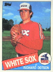 1985 Topps Baseball Cards      364     Richard Dotson
